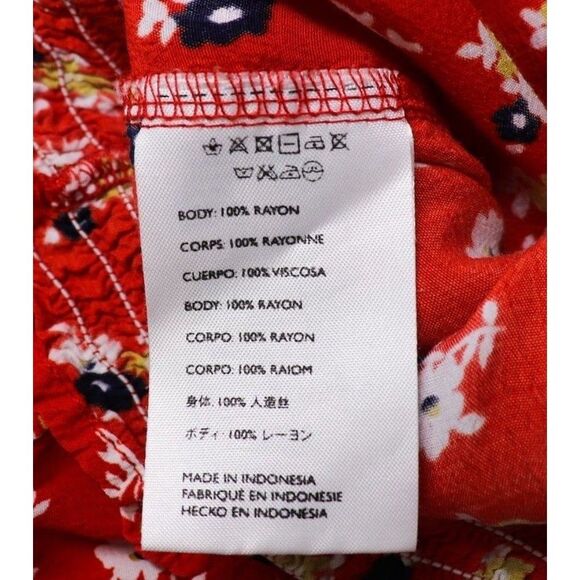 Faithfull The Brand Red Floral Crop Top Size 8 - Picture 7 of 14